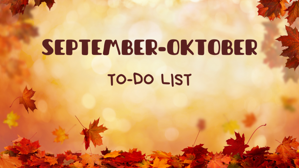 September Oktober To-Do Liste